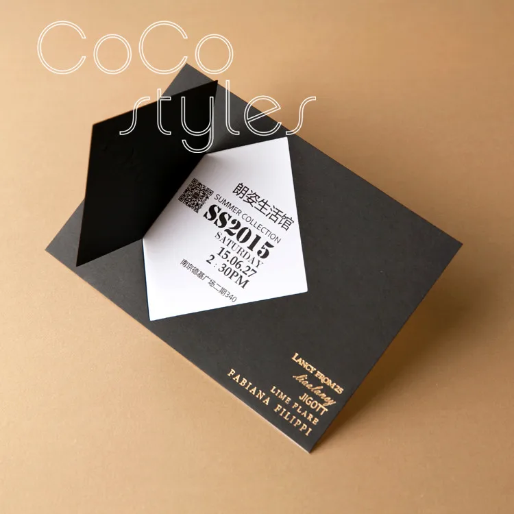 Cocostyles Индивидуальные высокого класса золота foiling печати высечки дизайн