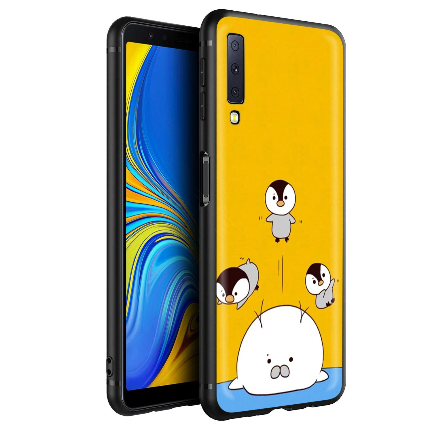 Милый чехол с милым пингвином для Samsung Galaxy J6 A9 A8 A7 A70 A6 A5 A50 A40 A30 A3 A10 A51 A71 A81 A91 2018 |