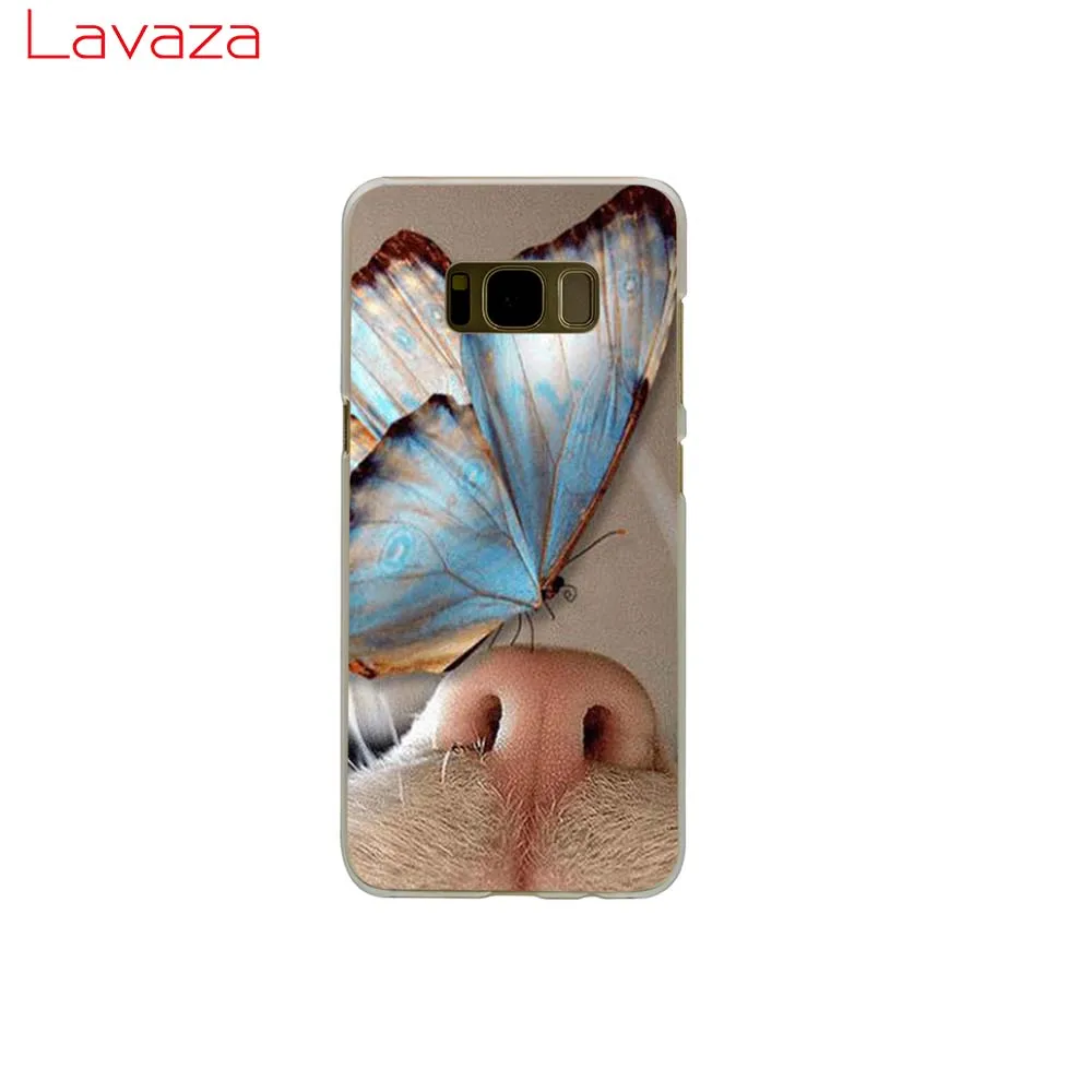 Твердый чехол для телефона Lavaza с подставкой в виде бабочки и кошачьего носа Samsung