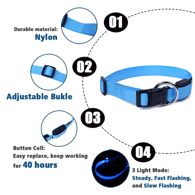 3 шт./компл. модная светодиодная Защитная шлейка для собак мигасветильник свет