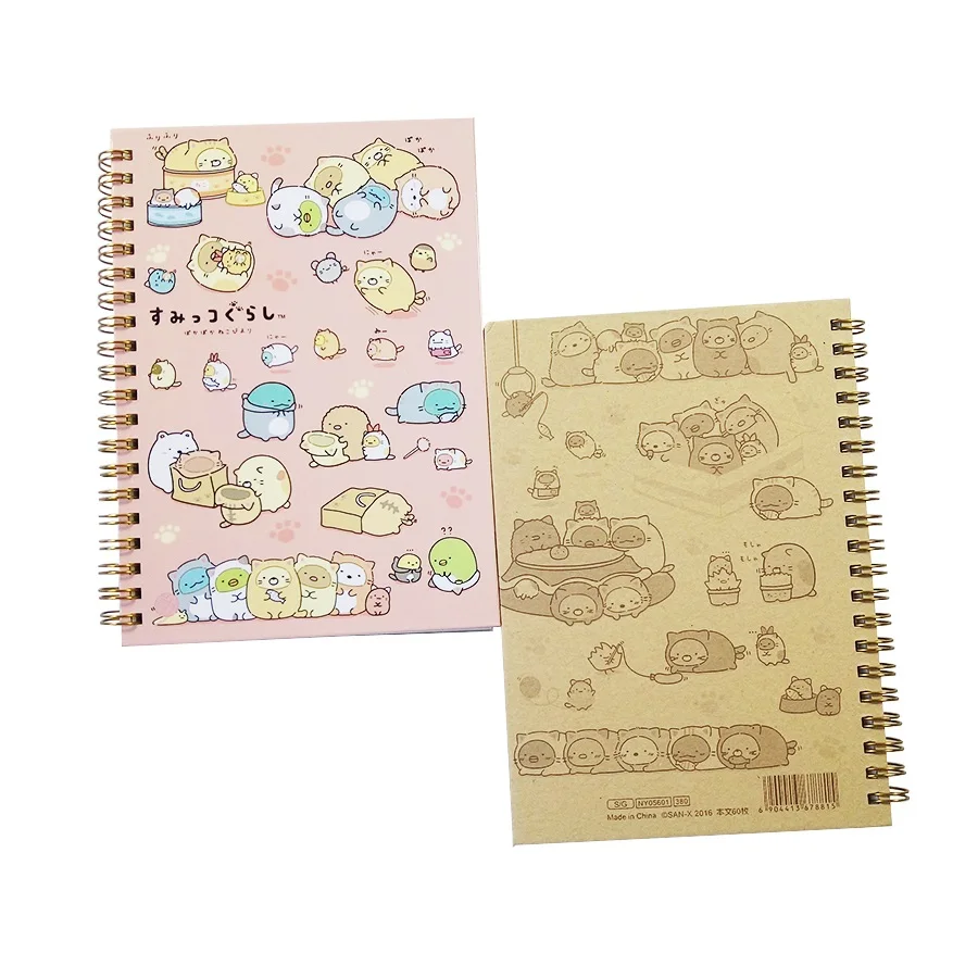 4 шт./партия Kawaii спиральная спираль записная книжка/дневник/офисные школьные принадлежности мультфильм Rilakkuma& Sumikkogurashi 2 стиль