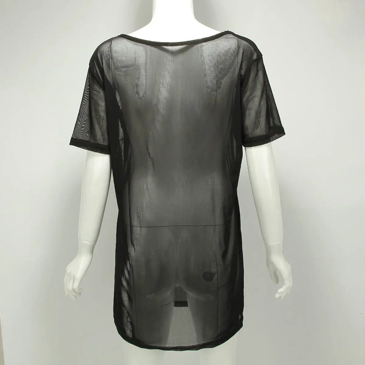 Женская летняя блузка Пляжная накидка прозрачная сетчатая короткий рукав