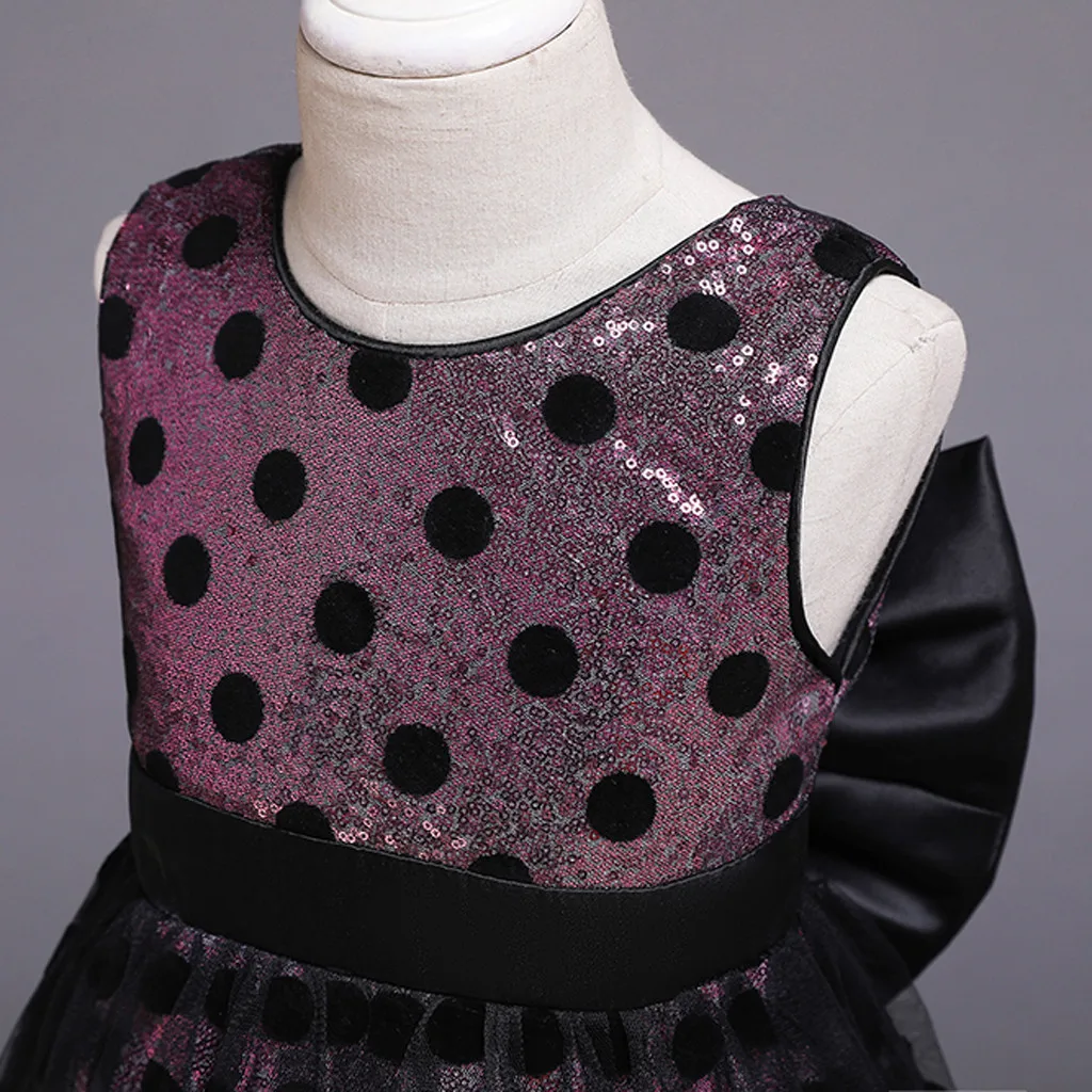 Летнее платье для девочек детское хлопковое фатиновое принцессы в горошек с