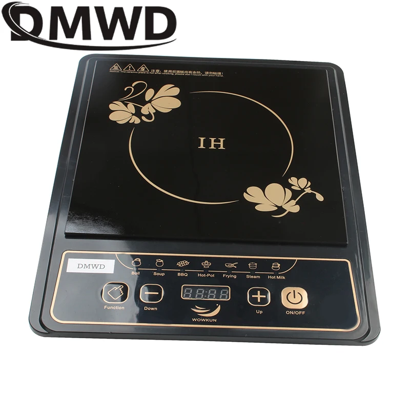 DMWD 110V электрическая Магнитная индукционная плита, водонепроницаемый горячий горшок, печь, кухонная плита, нагреватель, варочная панель 2000W