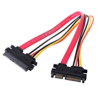 cy chenyang sata iii 3 0 715 22 pin sata male to female data power extension cable 30cm red color