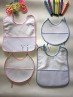 free shipping cross stitch bibs waterproof baby bibs infant saliva towels baby bibs pinkblue 4pcsset yb170013