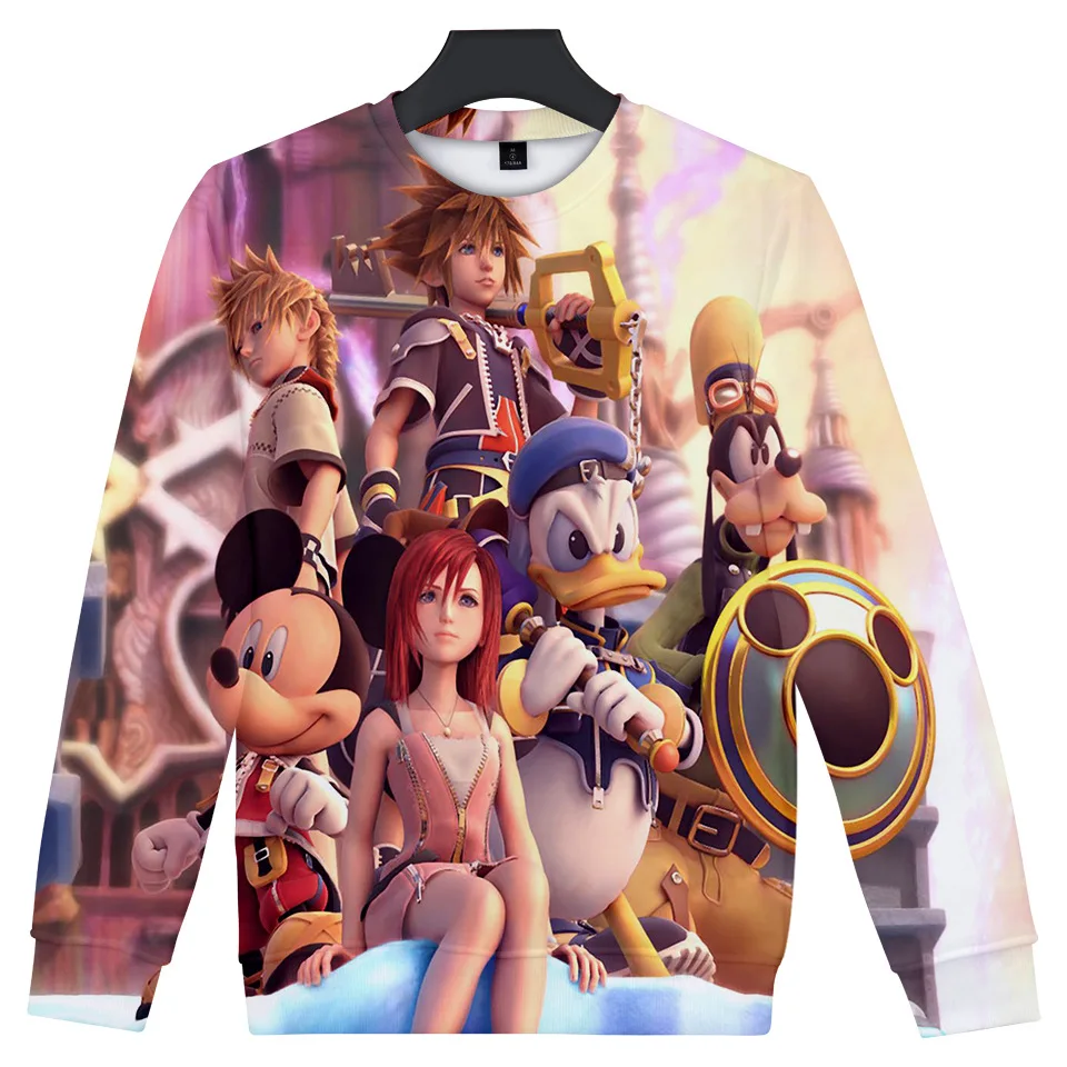 Kingdom Hearts Sora/Толстовка костюм аниме для косплея 3D принт толстовка на молнии с