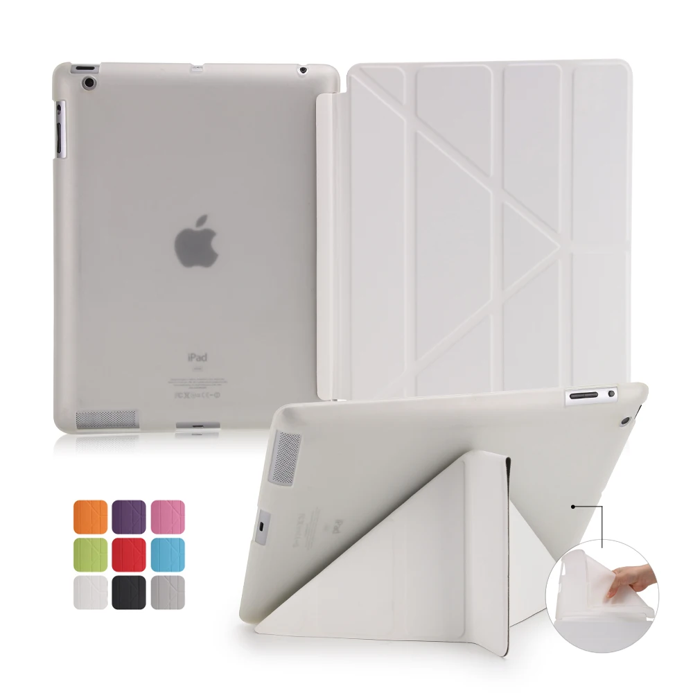 Чехол для iPad 2/3/4 A1460 чехол силиконовый мягкий задний флип-стенд с функцией автоматического сна/пробуждения из искусственной кожи смарт-чехол для iPad 3 4 2 Чехол