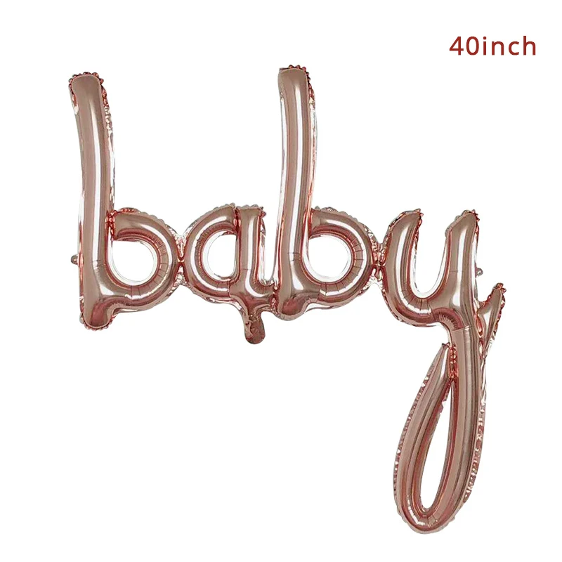 foil baby balloon WEIGAO 40 дюймов номер 1 Воздушные шары розовое золото один год баллон для маленьких мальчиков и девочек первый день рождения первый год День рождения воздушные шары - Цвет: foil baby balloon