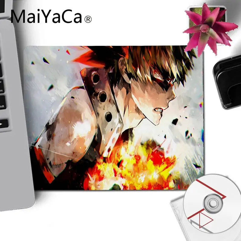 18x22cm MaiYaCa простой дизайн мой герой Academy Bakugou катсуки аниме игровой коврик для мыши нескользящий ноутбук компьютер ПК игровой коврик Настольный коврик - Цвет: 18x22cm