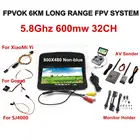 Комплект FPV Combo System Boscam, 5,8 ГГц, видеопередатчик и приемник, подходит для спортивной экшн-камеры SJ4000, XiaoMi Yi, Gopro 3 4
