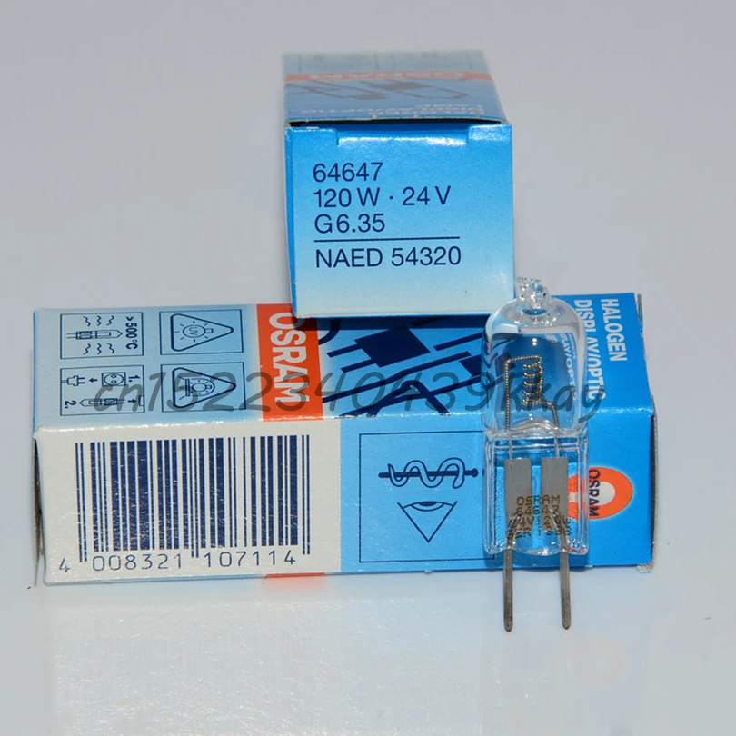 Лампа Ксеноновая OSRAM 64647 24V120W GER галогенная лампа, NAED 54320 G6.35, 64647 JC 24 V 120 W лампы, Мартин, ML500/501 Операционная хирургический светильник