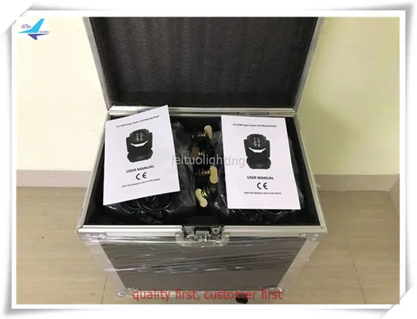 4 шт. с корпусом полета в 1 супер луч 4x25 Вт rgbw движущаяся головка led движущийся