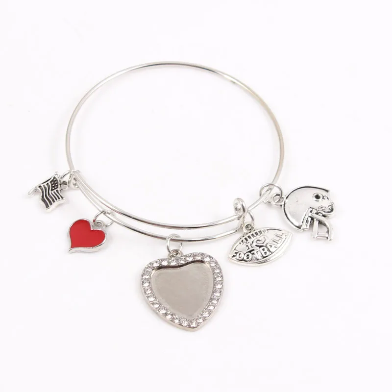 Я Люблю Спортивные Подвески Браслет на заказ футбольная команда логотипы