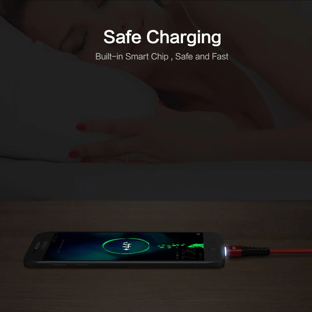 Floveme Плетеный светодиодный кабель 2.1A для быстрой зарядки Micro usb Android | Мобильные