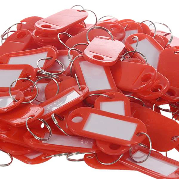 

20 Pcs Assorted Key ID Label Tags Split Ring Keyring Keychain