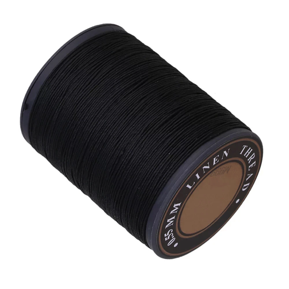 

0.55mm Sewing Craft Flax Waxed Linen Sewing Wax Cord String Black 150m