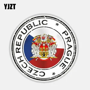 YJZT 12,5 см * 12,5 см Индивидуальная Наклейка на окно кузова автомобиля Чехия Прага пальто наклейка 6-2753