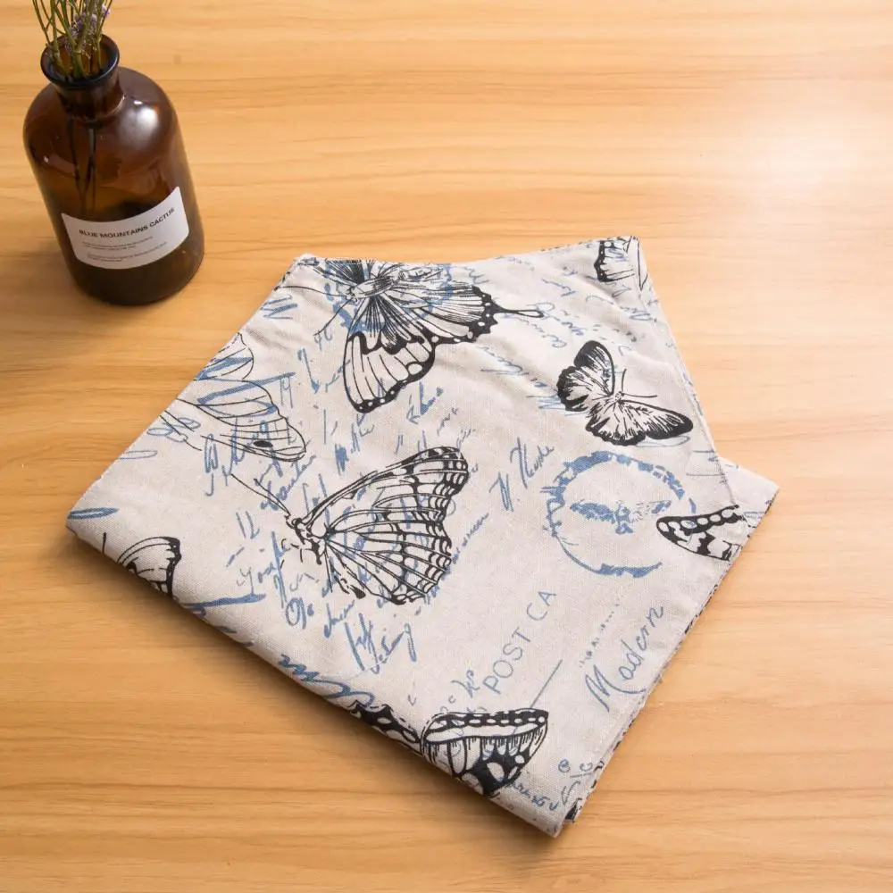 

European Style Butterfly Pattern Cotton Table Runner Wedding Party Christmas Table Cover Tables Flag Home Decor Party Supplies
