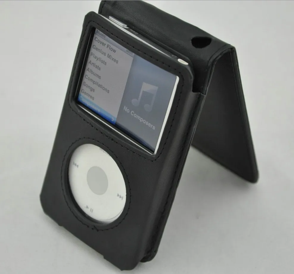 Бесплатная доставка кожаный флип чехол для Apple iPod Classic 80GB 120GB 7th Gen New 160GB|case cover|flip