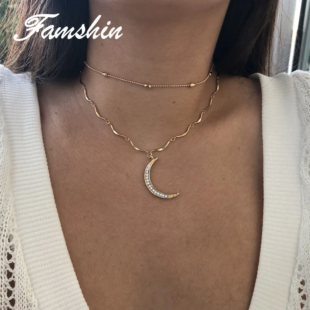 FAMSHIN новейшие модные богемные ювелирные изделия ожерелье Классический Золотой