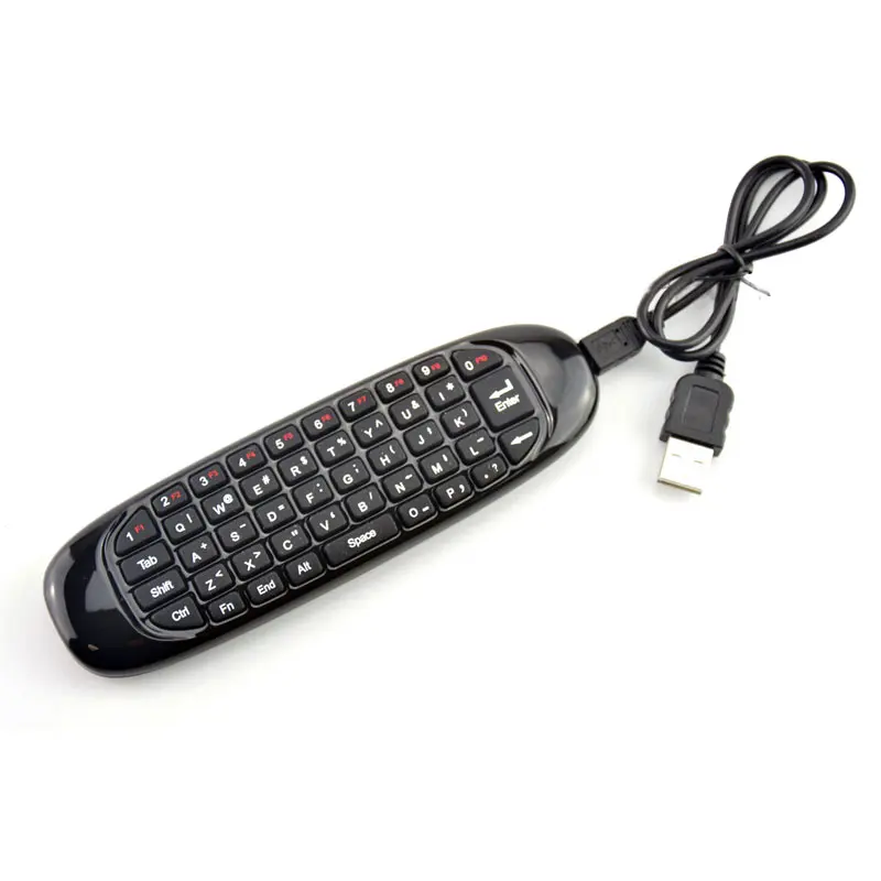 2 4G Air Mouse перезаряжаемая беспроводная клавиатура с дистанционным управлением для