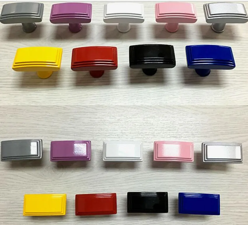 Ручки для ящиков и шкафов белые черные красные синие желтые розовые фиолетовые