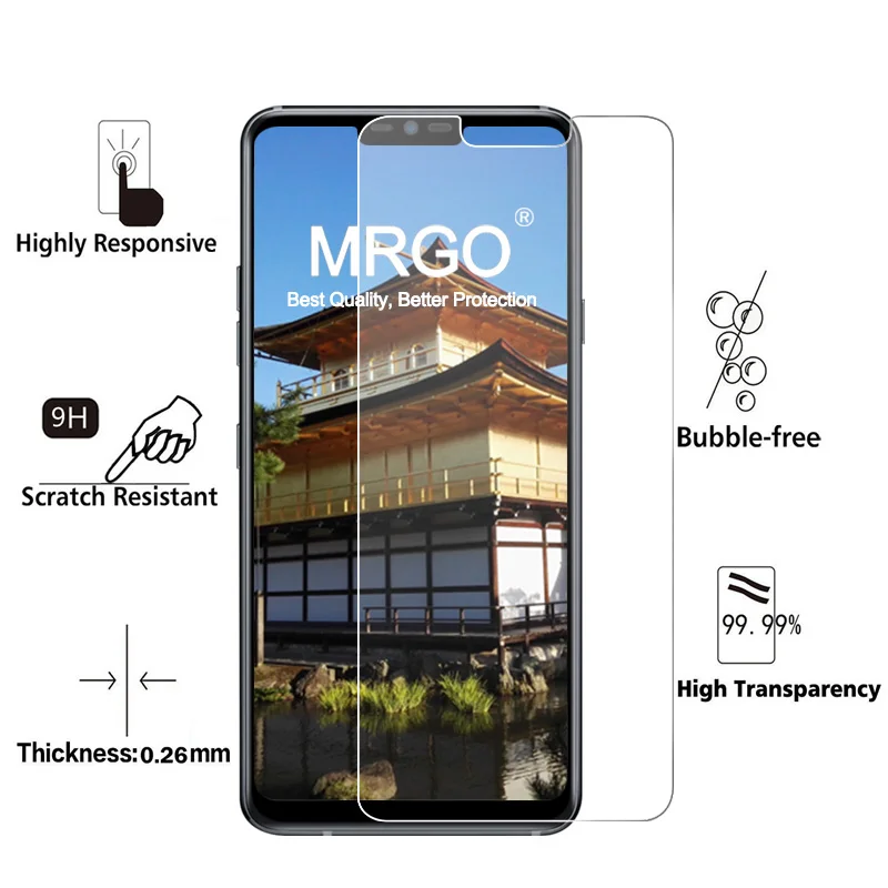 MRGO закаленное стекло для LG G7 ThinQ защита экрана 9H 2.5D телефон на Защитное стекло для LG G7 ThinQ стекло