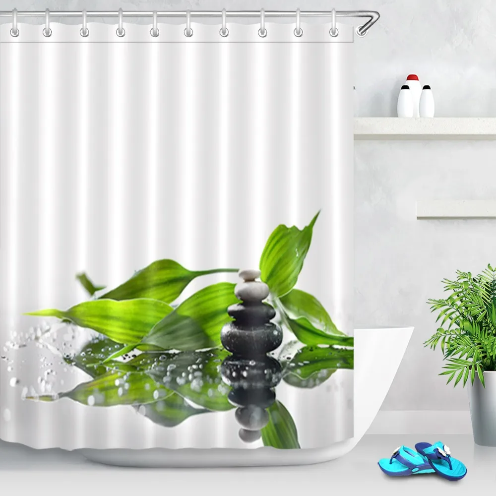 LB 180*180 Водонепроницаемая Spa белая занавеска для душа полиэстер Бамбуковая ткань
