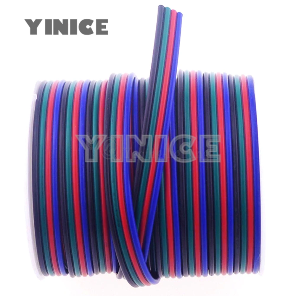 3pin 4pin 5pin 22AWG светодиодный Подключите светодиодный RGB кабель провод для WS2812 WS2811 RGB/rgbw 5050 3528 Светодиодные ленты