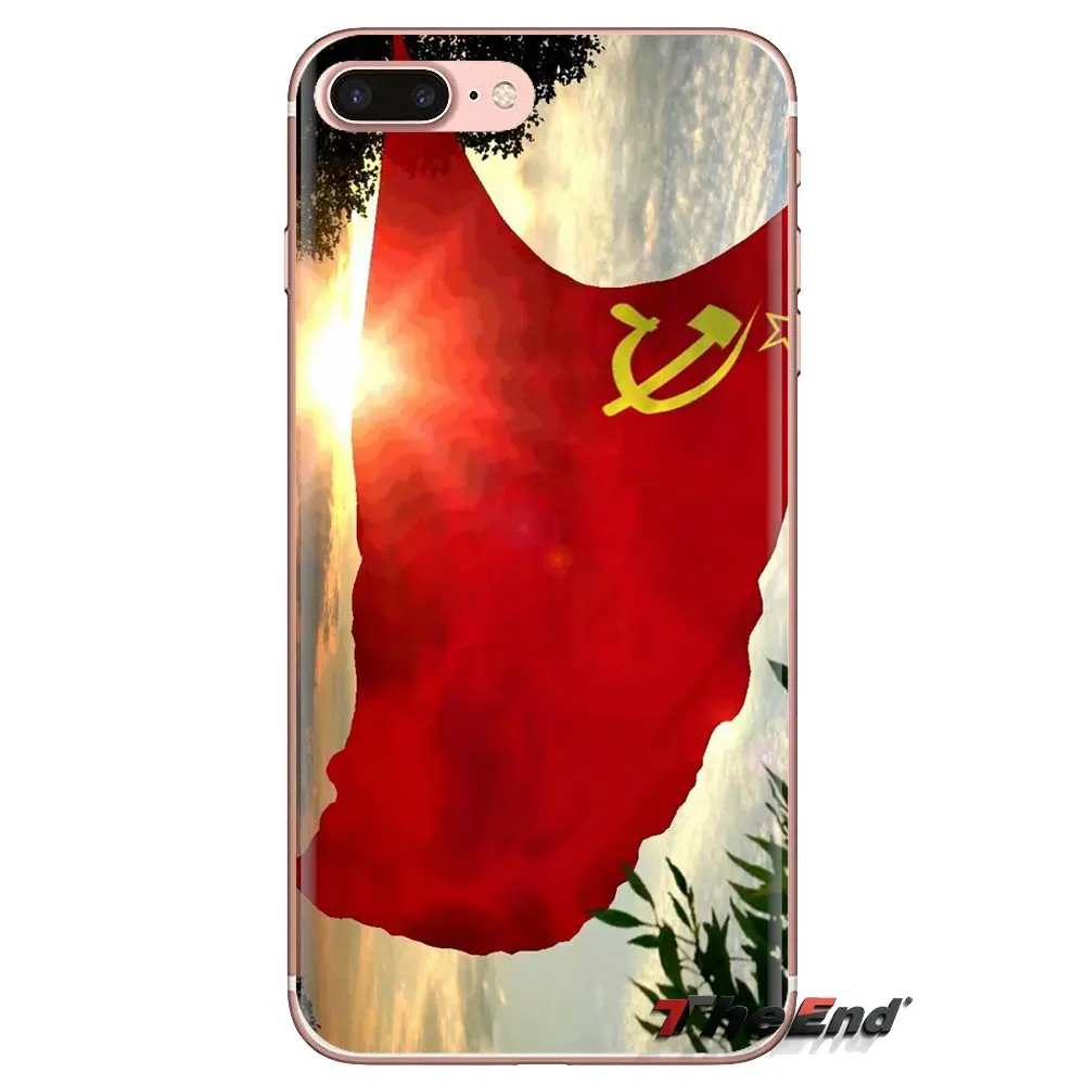 For HTC One U11 U12 X9 M7 M8 A9 M9 M10 E9 Plus Desire 630 530 626 628 816 820 830 Red Soviet Union USSR Flag Banner TPU Bag Case |