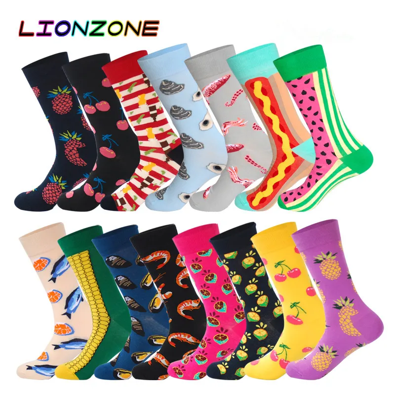Хлопковые Брендовые мужские носки LIONZONE в стиле Харадзюку длинные зимние с
