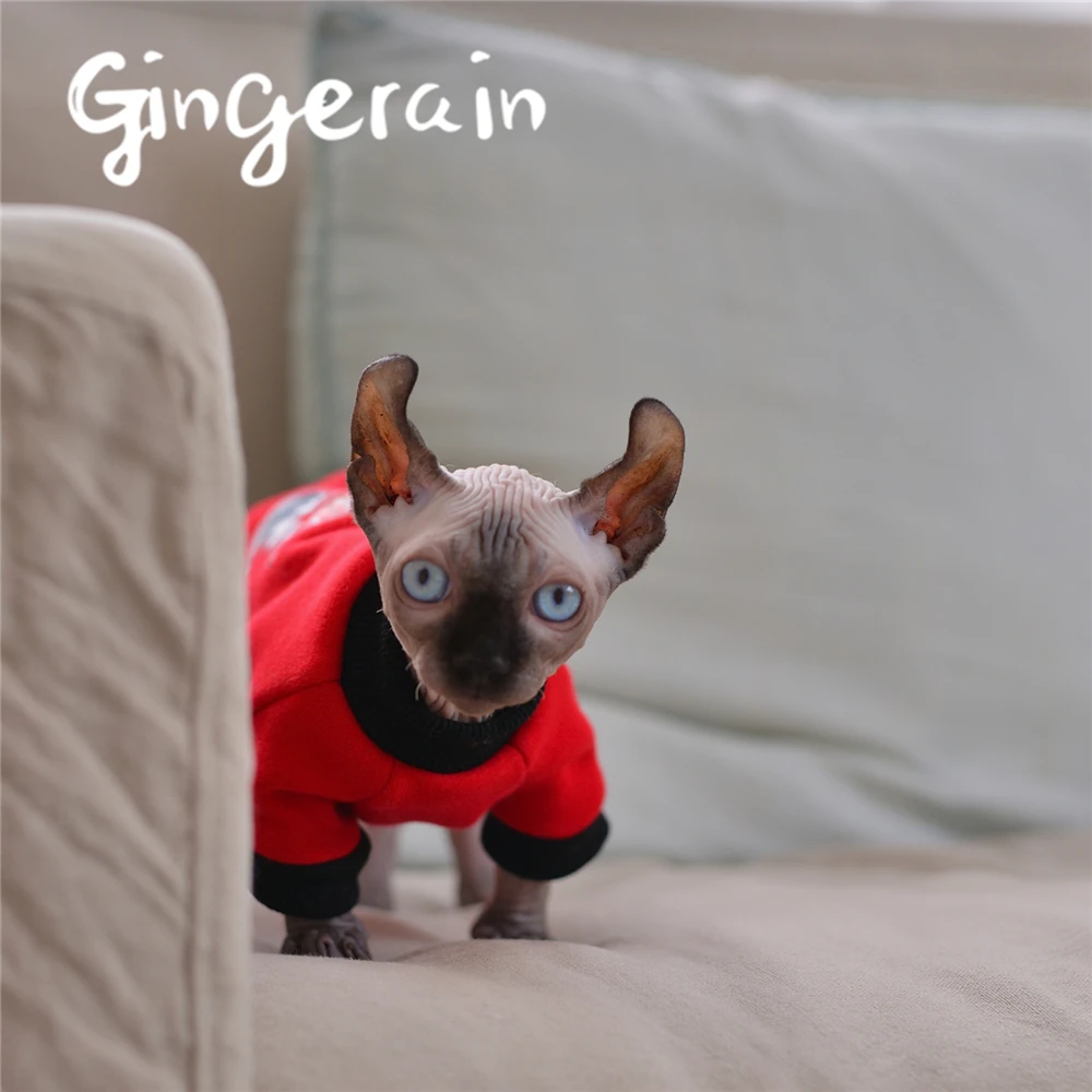 Gingerain симпатичная одежда для кошек модная куртка питомцев жилет с принтом костюм