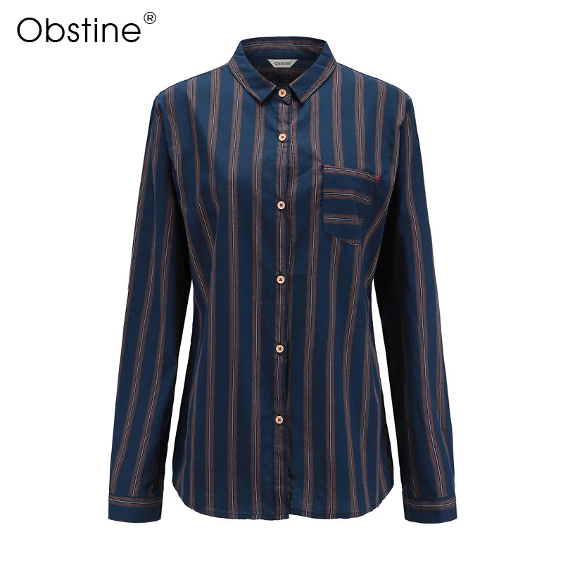 Obstine 2018 Women Striped Casual Chiffon Blouses Shirts Short Sleeve O-neck Femme Blouse Fashion Ladies Lady Tee Tops |