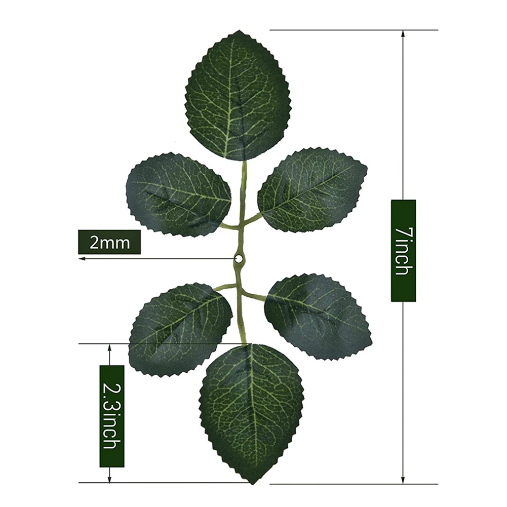 60 шт. искусственные листья розы поддельные растения для свадебных букетов