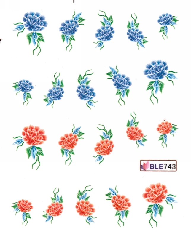 11 упаковок/партия наклейки на ногти цветок гусиная ягода черная с рисунком|nail