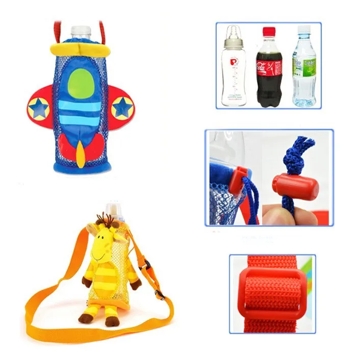 Прозрачная Милая Детская сумка для чайника с рисунком животного бутылка