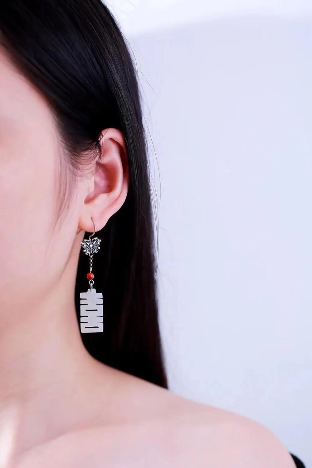 Модные ювелирные изделия Taiyin S925 оригинальные серьги этнические Wind Lady Hotan Jades