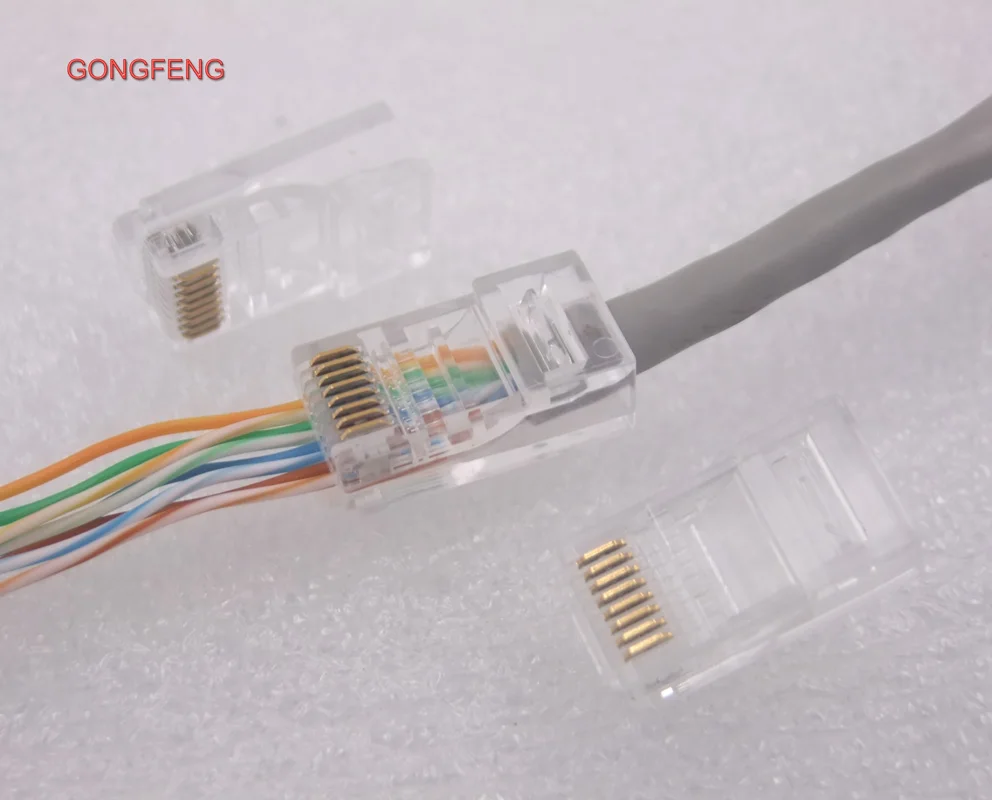 500 шт. новинка Лидер продаж RJ45 соединительные патроны 8P8C CAT6 шесть типов