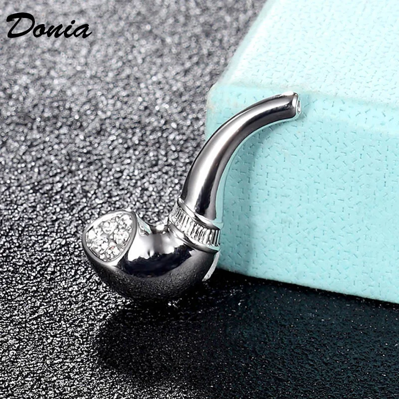 Женская модная мужская брошь в форме трубы бутоньерка шкатулка для ювелирных