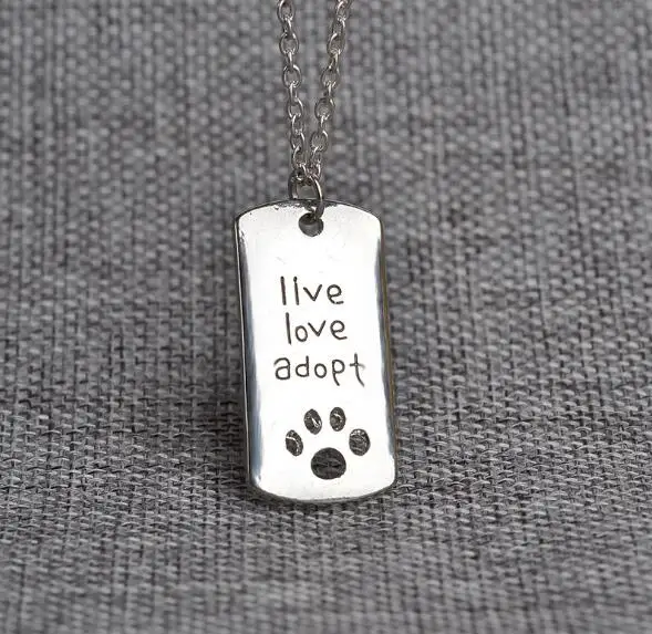 Модное ожерелье с изображением кошек и собак Живая Любовь спасательная лапа для