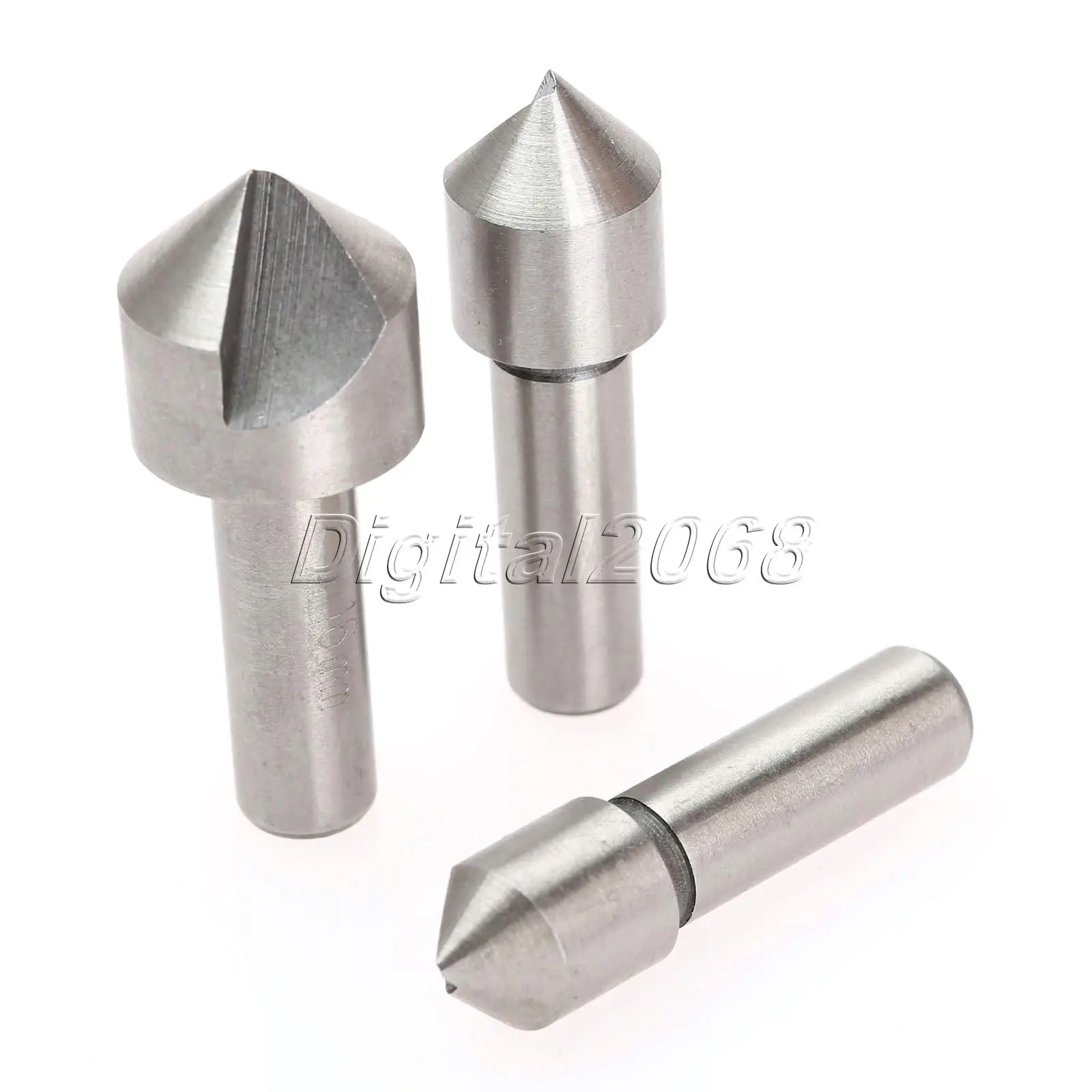 Набор зенкеров из быстрорежущей стали комплект 3 сменных насадок с одной