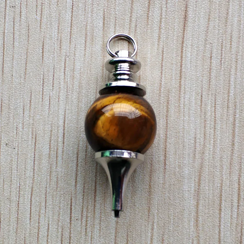 Wholesale 6pcs/lot 2018 new fashion high quality natural tiger eye stone ball charms pendants for jewelry making free | Украшения и