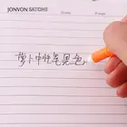 Jonvon Satone 5 шт. милая искусственная Студенческая нейтральная ручка Черные гелевые ручки Мультяшные подарки творческие канцелярские товары кавайные школьные товары для детей