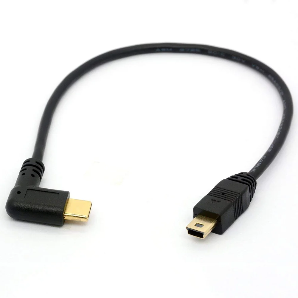 Позолоченный 90 градусов угол USB 3,1 Тип C штекер мини USB штекер кабель адаптер конвертер Прямая поставка