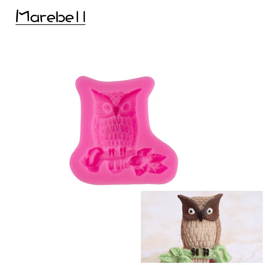 Marebell 3D сова силиконовые формы для помадки инструменты украшения тортов из