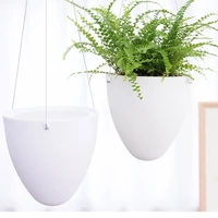mini white lazy flower pot plastic succulent plant pots water hanging pots watering garden pots planters home decoration