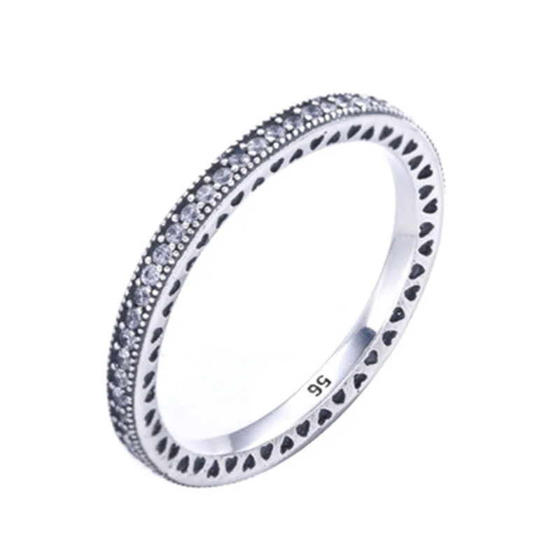

Newest Arrival 925 Sterling Engagement Silver Radiant Hearts Ring For Women Ring Jewelry