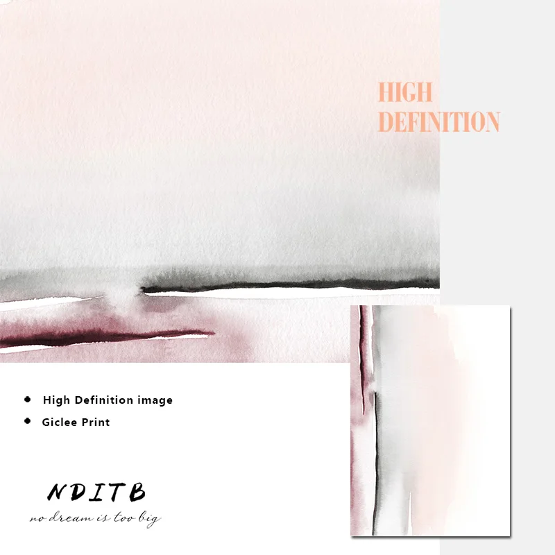 Акварельный абстрактный холст плакат и принт скандинавский стиль живопись