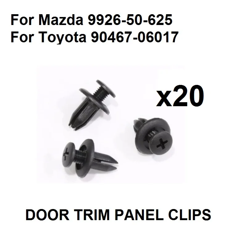 

20x Plastic Screw Fastener Rivet Clip Fit For Toyota For Mazda